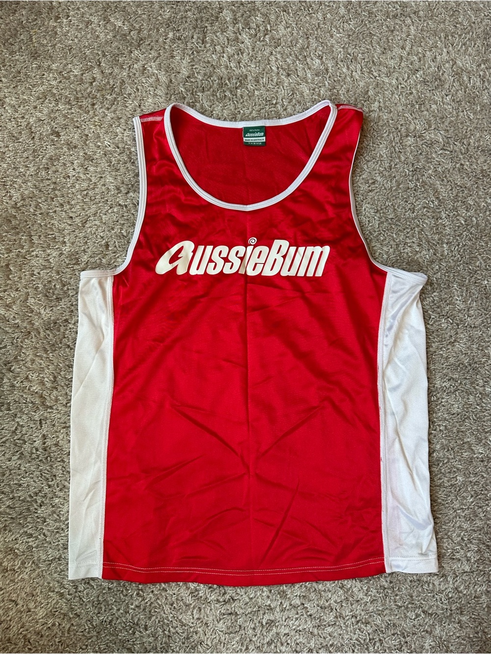AussieBum Red & White Nylon Tank Top